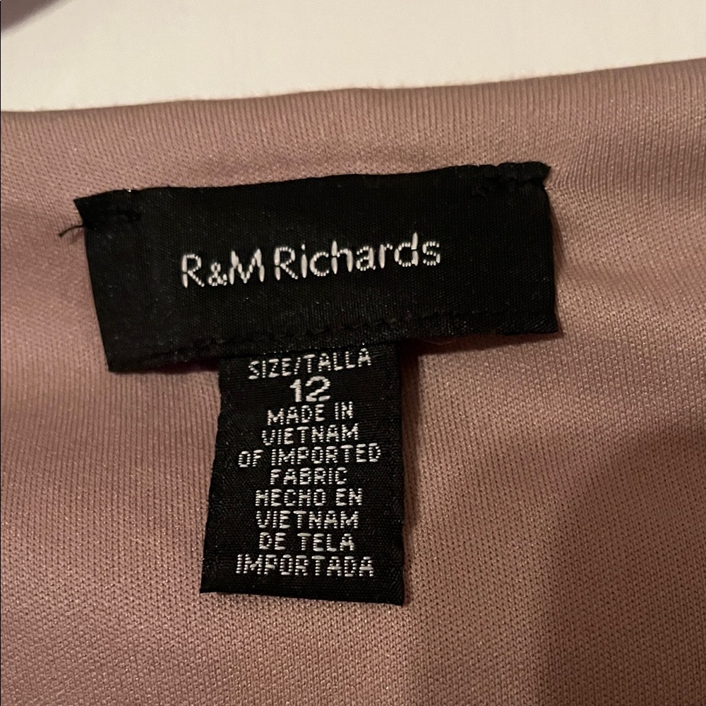 Embellished Mauve Dress with Sheer Overlay - Picture 3 of 5